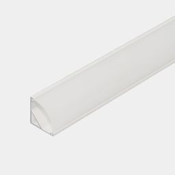 Угловой профиль белый с матовым экраном, общий вид