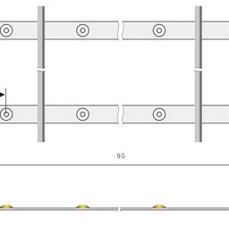 Схема размеров ленты SWG-312 с шагом резки