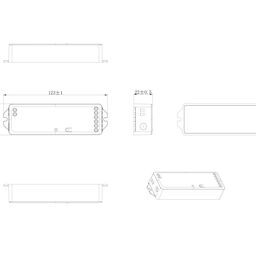 Чертеж приемника контроллера, габариты и виды
