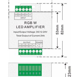 Усилитель RGB+W,24А, AMP-RGBW-24A