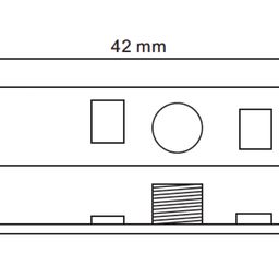 Чертеж платы диммера, габариты 42 на 10 мм
