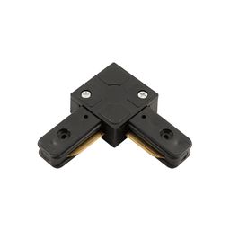 Угловой L-коннектор для трека, черный, вид снизу