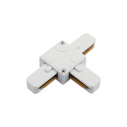 Белый T-образный коннектор однофазного трека, вид сверху
