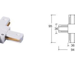 X-Коннектор для однофазных накладных трековых систем KXZ-WH-X