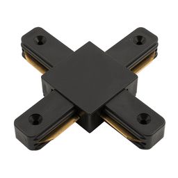 Черный X-коннектор трековой системы, общий вид