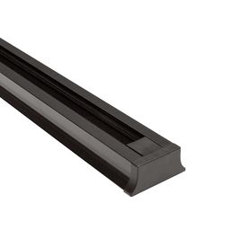 Чёрный накладной однофазный трек, вид сбоку