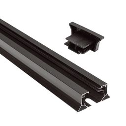 Профиль шинопровода в разрезе и торцевая заглушка