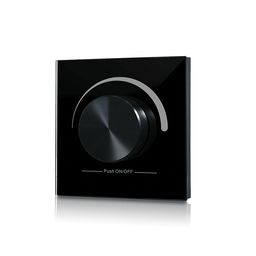 W-DIM (B) Радио панель встраиваемая в стену с валкодером на 1 зону. Черная