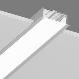 Профиль в нише, показана установка светодиодной ленты