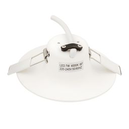 Встраиваемый светильник белый, вид сзади с пружинами