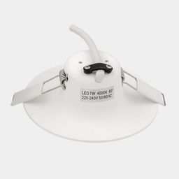 Светильник встраиваемый белый, вид сзади с креплениями