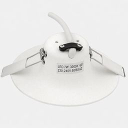 Встраиваемый светильник белый, вид сзади, пружинные крепления