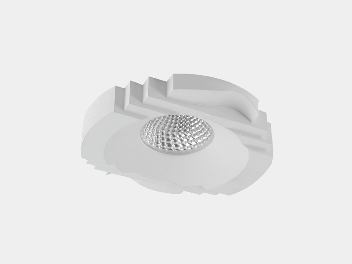 Встраиваемый светильник FUTUR белый, вид сверху под углом