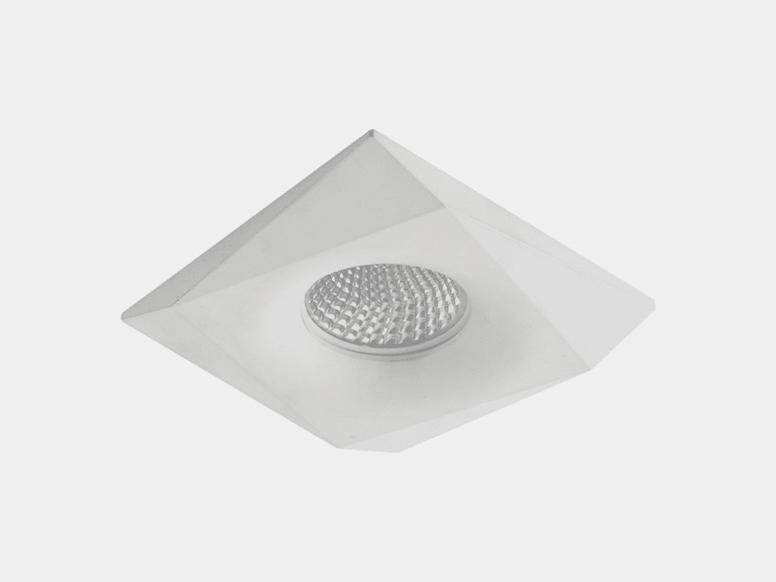 Встраиваемая рамка MR16, матовый белый квадратный корпус