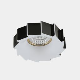 NC1913-BK+W Встраиваемая рамка черный+ белый MR16  (HILL2-BW)