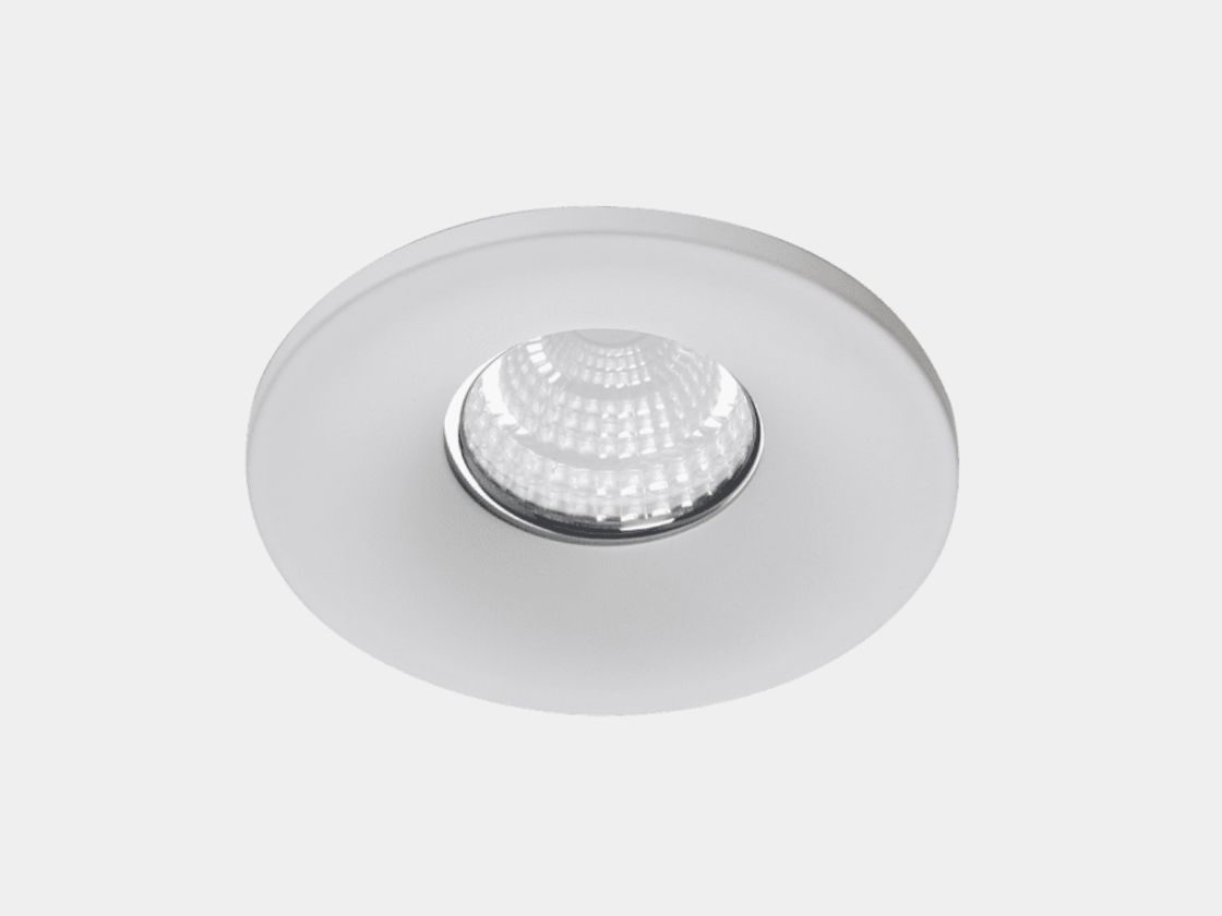 Встраиваемая рамка MR16 матовая белая, вид спереди