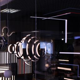 Подвесная люстра Spring с кольцами, вид сбоку