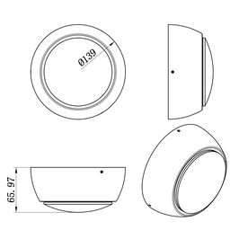 Светильник настенный GW MUN белый, GW-6100-5-WH-WW