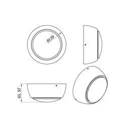 Светильник настенный GW MUN черный, GW-6100-5-BL-WW