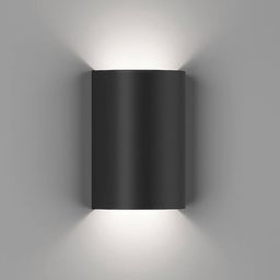 Черный настенный светильник цилиндр, свет вверх и вниз