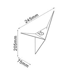 Схема габаритов настенного светильника TRIK с размерами