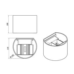 Светильник настенный GW TAPE белый, 3000K, GW-A310R-6-WH-WW