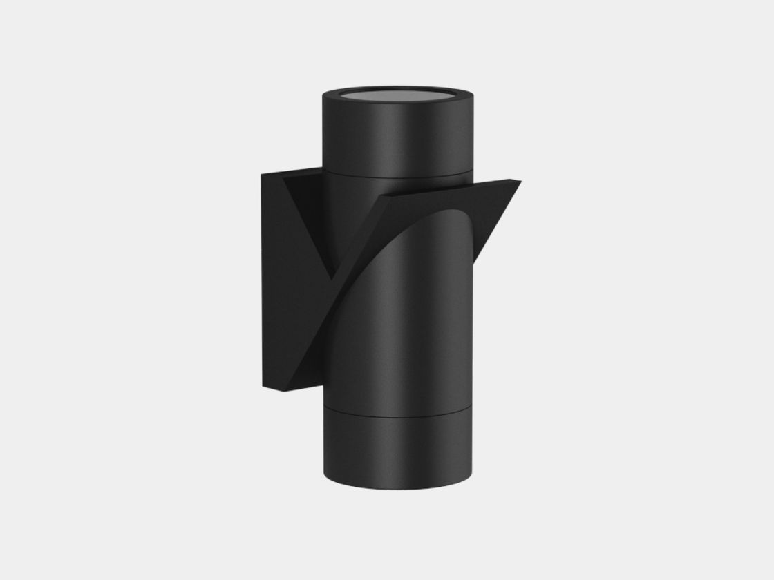 Черный настенный светильник DesignLed, вид под углом