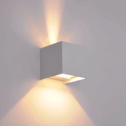 Настенный светильник белый куб, свет вверх и вниз