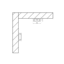 Накладной П-образный профиль SF-1506, вид сбоку