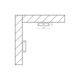 Чёрная заглушка для торца алюминиевого профиля