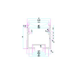 Профиль алюминиевый накладной для светодиодной ленты, 2м, SF-3535