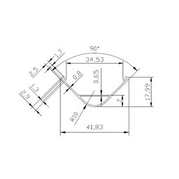 Алюминиевый профиль угловой для двухрядной ленты SWG, SF-3030