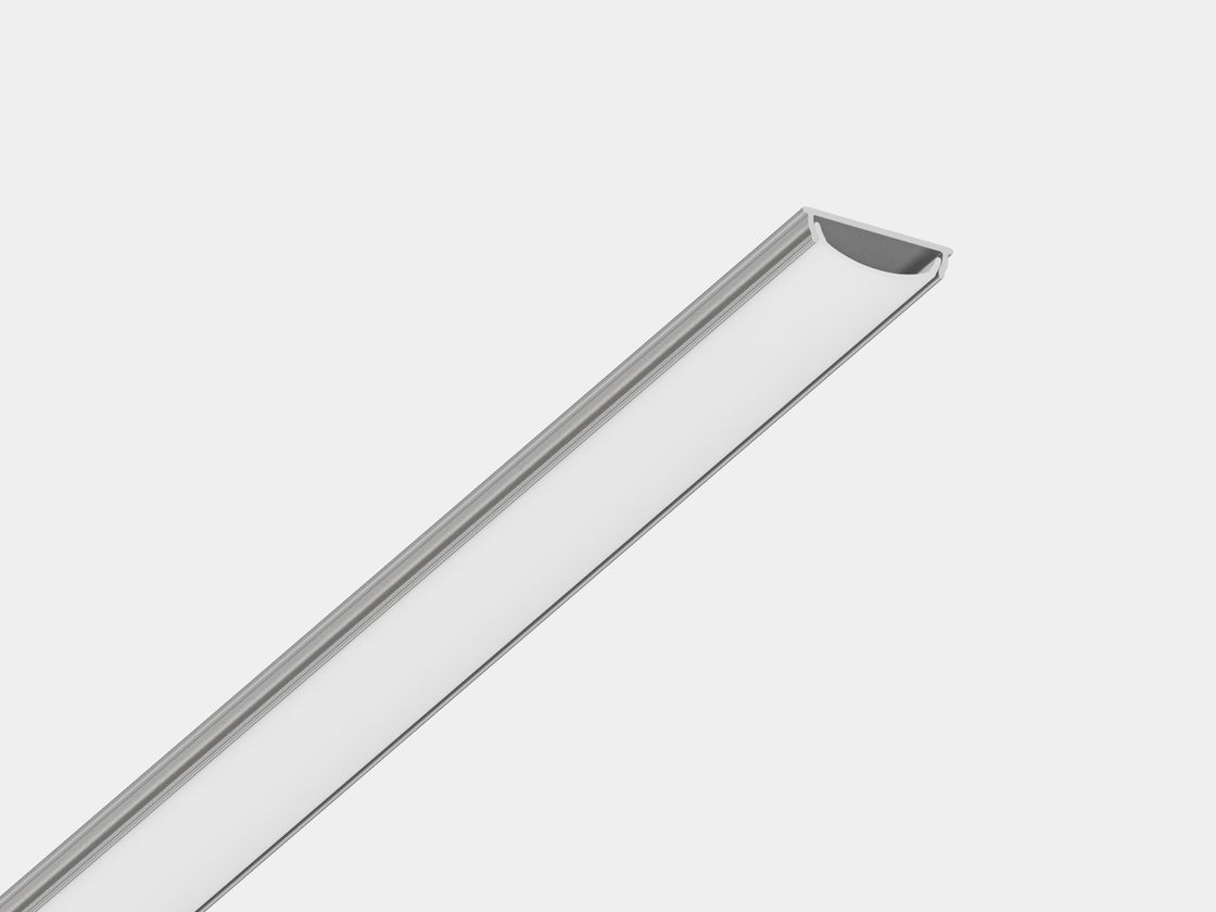 Алюминиевый профиль серебристый с экраном, вид под углом