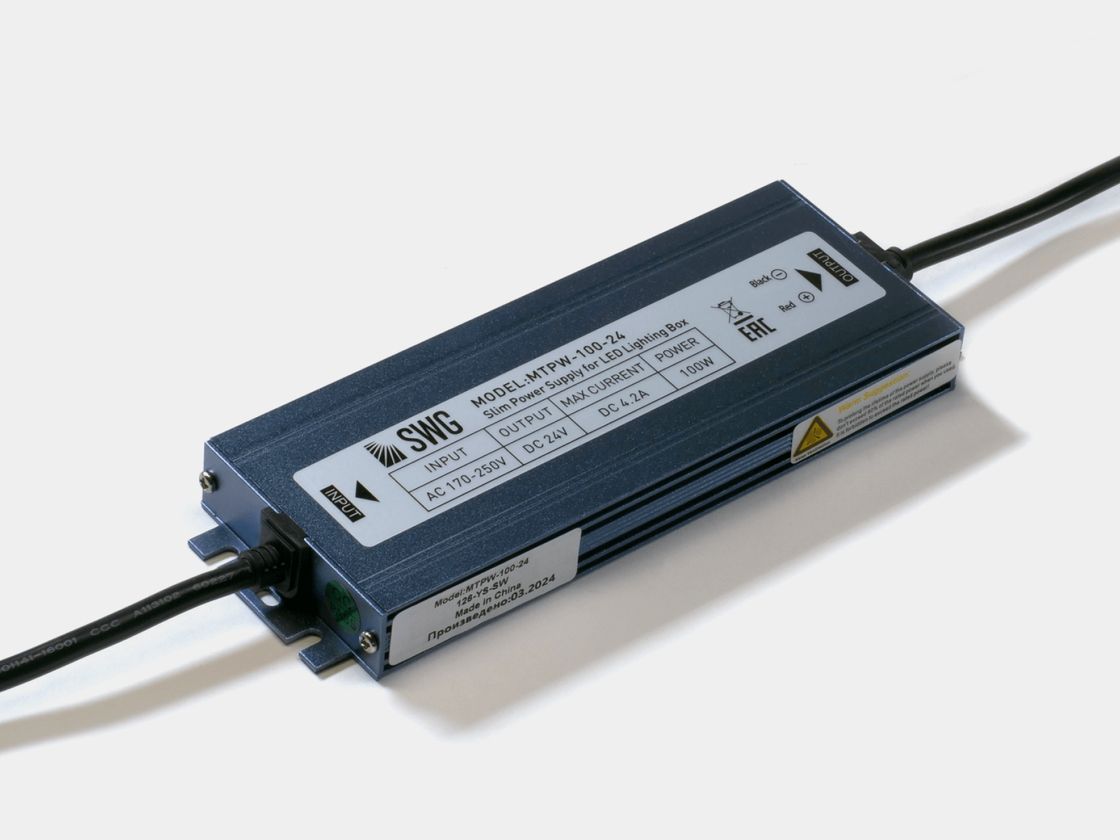 Герметичный блок питания SWG MTPW-100-24, вид сверху