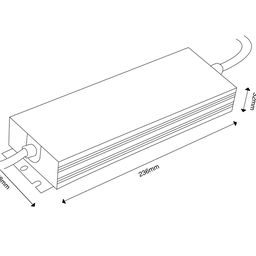 Блок питания для светодиодных лент TPW, 200 W Влагозащитный, 24 V, MTPW-200-24