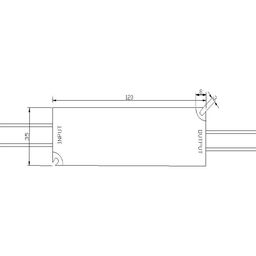 Блок Питания для светодиодных лент IP 67 пластик 40 W, 12V, LV-40-12
