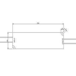 Блок питания для светодиодных лент IP 67 пластик 50 W, 12V, LV-50-12