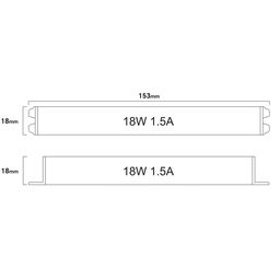 Блок питания сверxтонкий для светодиодной ленты, L-18-12