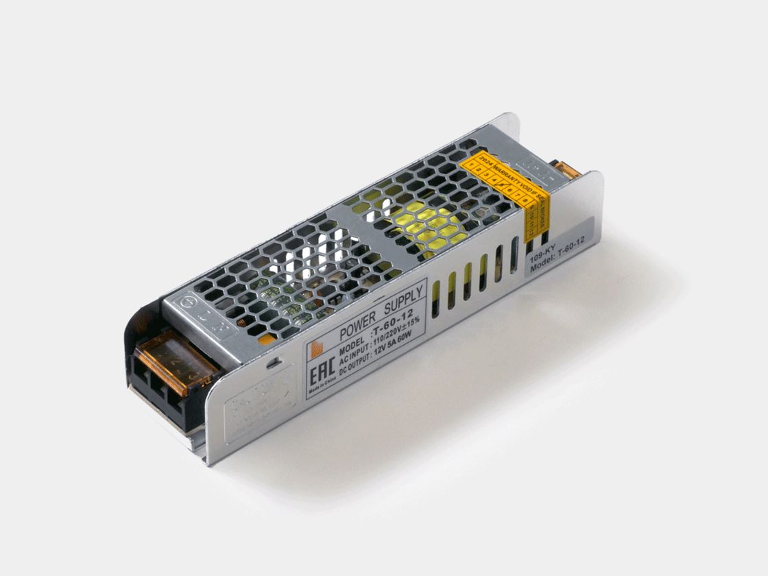 Открытый узкий блок питания SWG T-60-12, вид сбоку