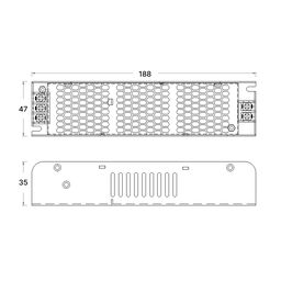 Блок питания для светодиодных лент компактный 100W 12V, T-100-12