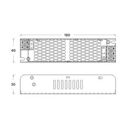 Блок питания для светодиодных лент компактный (узкий), 60 W, 24V, T-60-24