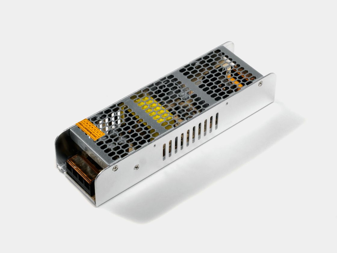 Узкий открытый блок питания 24В IP20, вид сбоку