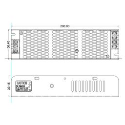 Блок питания для светодиодных лент компактный (узкий), 150 W, 24V, T-150-24