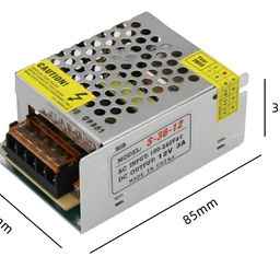 Блок питания для светодиодных лент 12V 35W, S-35-12