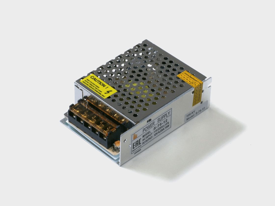 Открытый блок питания сетка SWG S-75-12, вид сбоку