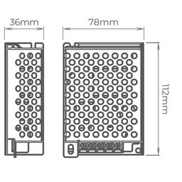 Блок питания для светодиодных лент 12В 75Вт, S-75-12