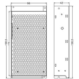 Блок питания для светодиодных лент 200W 12V, S-200-12