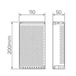 Блок питания для светодиодной ленты 250Вт, S-250-12