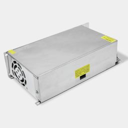 Блок питания сетка 600W 24V, вид со стороны вентилятора