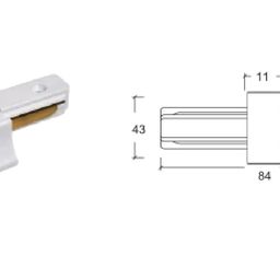 I коннектор для однофазных трековыx систем, Черный,KXZ-BL-I
